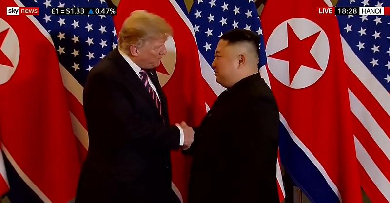 Trump si Kim Jong Un, la Hanoi, Foto: Captura YouTube