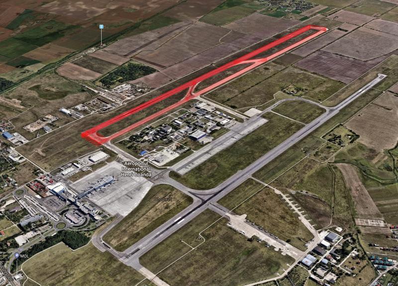 Pista de nord a Aeroportului Henri Coanda, Foto: Google Earth