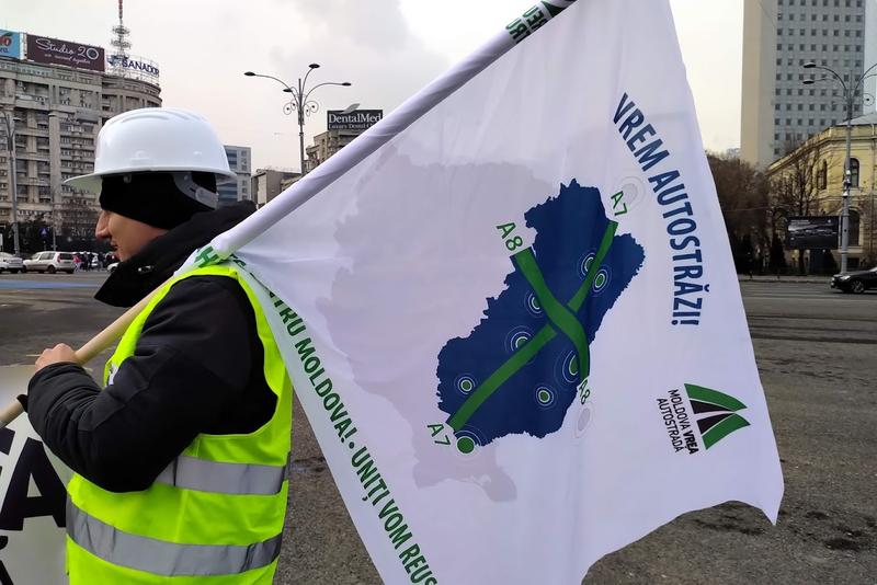 Protest - autostrazi pentru Moldova, Foto: Hotnews