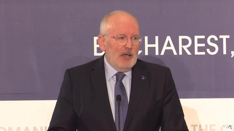 Frans Timmermans la conferinta de presa, Foto: Captura Youtube - TVR