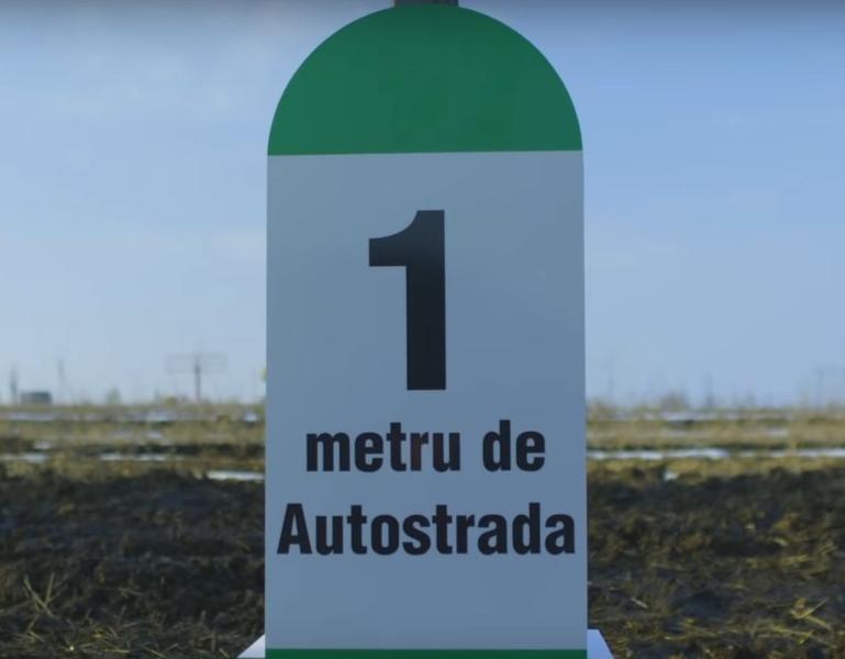 Borna cu un metru de autostrada, Foto: romaniavreaautostrazi.ro