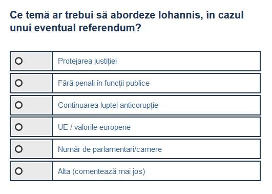 Sondaj temă referendum, Foto: Hotnews