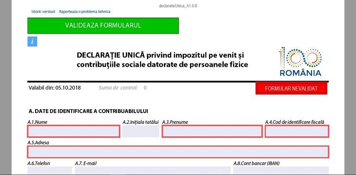 Declaratie unica, Foto: ANAF