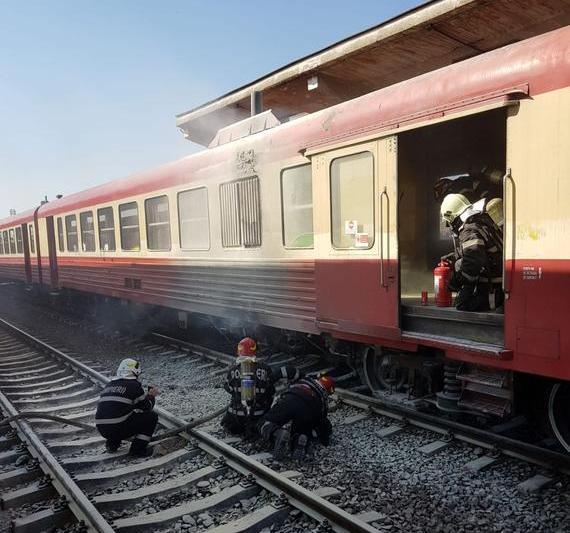 Tren care a luat foc la Timisoara, Foto: CFR Infrastructura