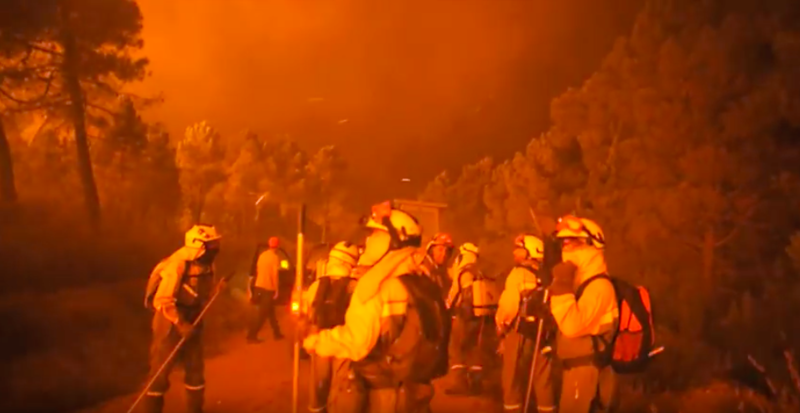 Incendii de vegetatie in Spania, Foto: Captura YouTube