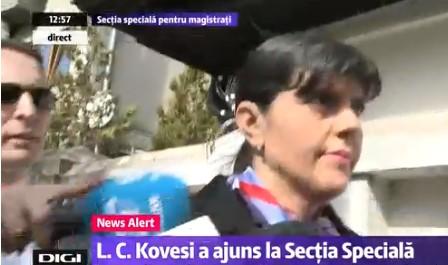 Kovesi, la audieri la Secția specială, Foto: Captura Digi 24