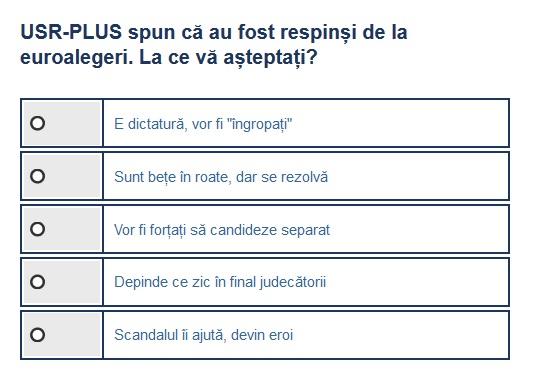 Sondaj USR-PLUS europarlamentare, Foto: Hotnews