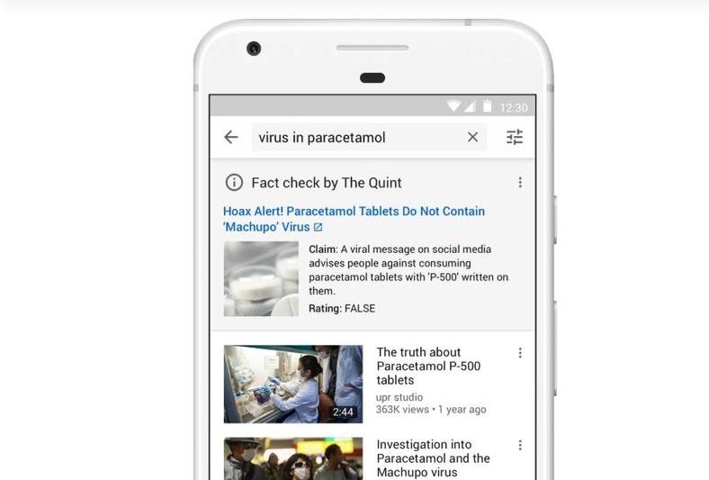 Functie YouTube anti fake news, Foto: AndroidAuthority.com