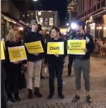 protest actori Teatrul de Comedie, Foto: Captura video