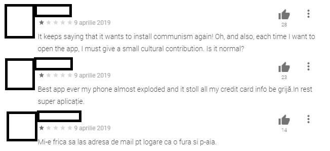 Review-uri ale aplicatiei PSDonline, Foto: Captura Google Play