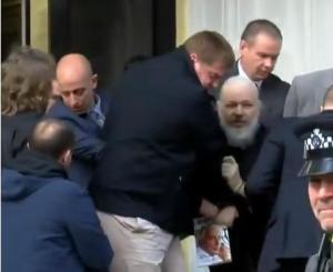 Arestare Assange, Foto: Captura video