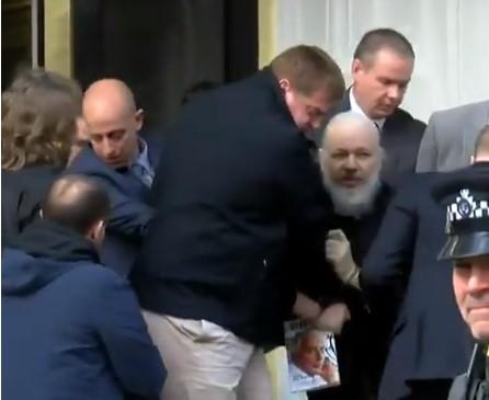 Arestare Assange, Foto: Captura video