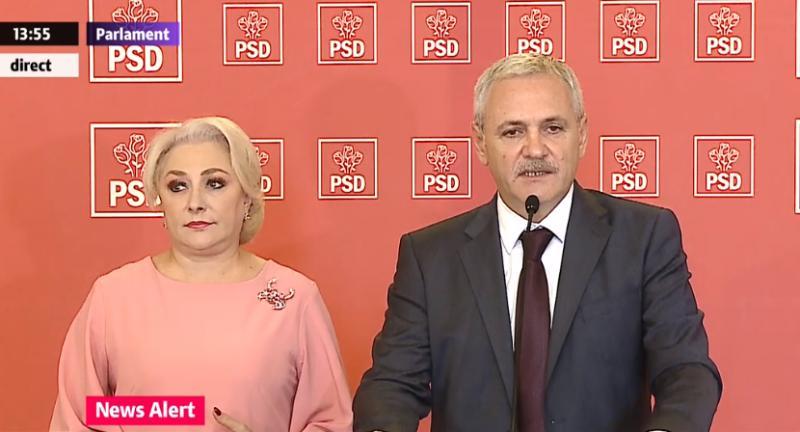 Dancila si Dragnea, Foto: Captura Digi 24