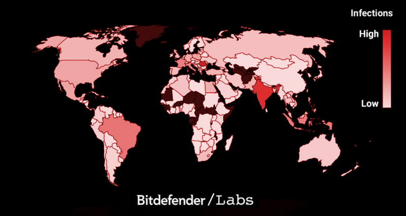 Ce tari a afectat Scranos, Foto: BitDefender