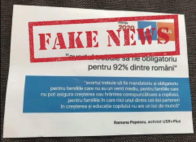 Fals pliant al Aliantei 2020, Foto: Alianta USR PLUS