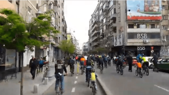 marsul biciclistilor, Foto: Captura video