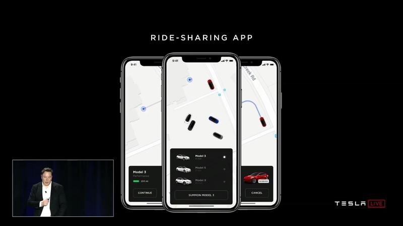 Tesla - aplicatie de ridesharing , Foto: Captura YouTube - Transport Evolved