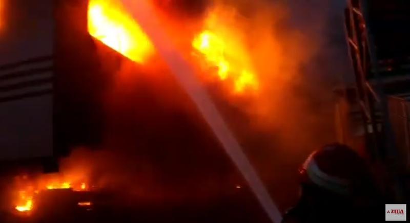 Incendiu violent in Tulcea, Foto: Captura YouTube