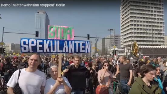 Demonstratii pentru locuinte, la Berlin , Foto: Captura YouTube