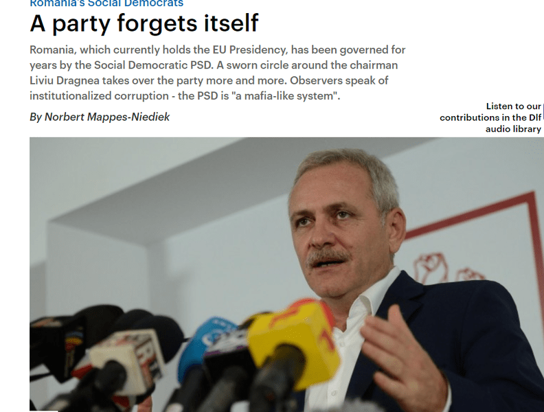 documentar PSD in presa germana, Foto: Captura