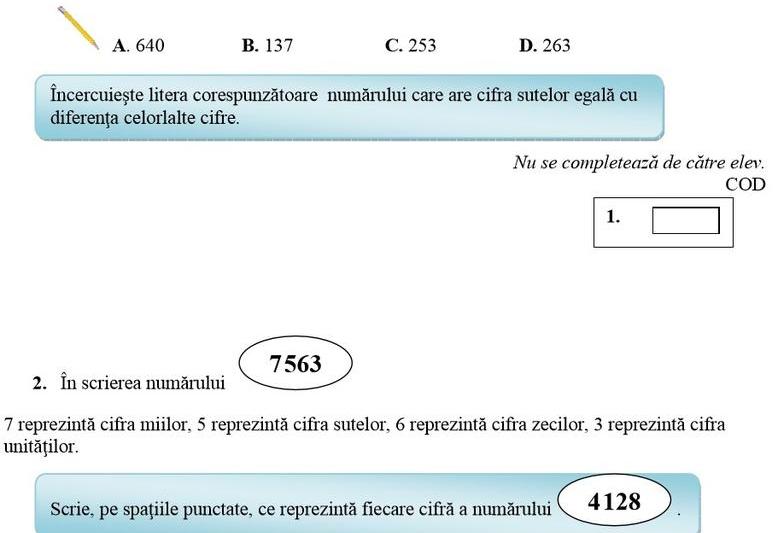 subiecte matematica clasa a IV-a, Foto: Hotnews