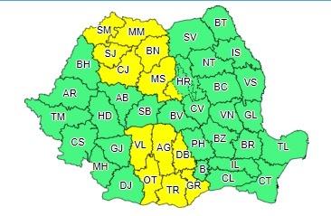 harta ANM, Foto: Administratia Nationala de Meteorologie