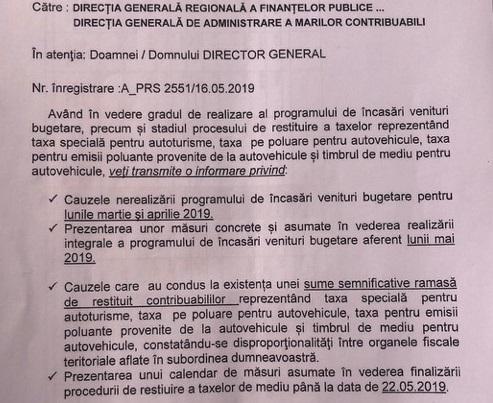 Scrisoare ANAF, Foto: Florin Citu