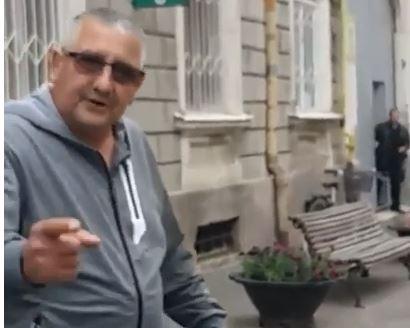 Protestatarul anti-Iohannis din Timisoara, Foto: Captura YouTube