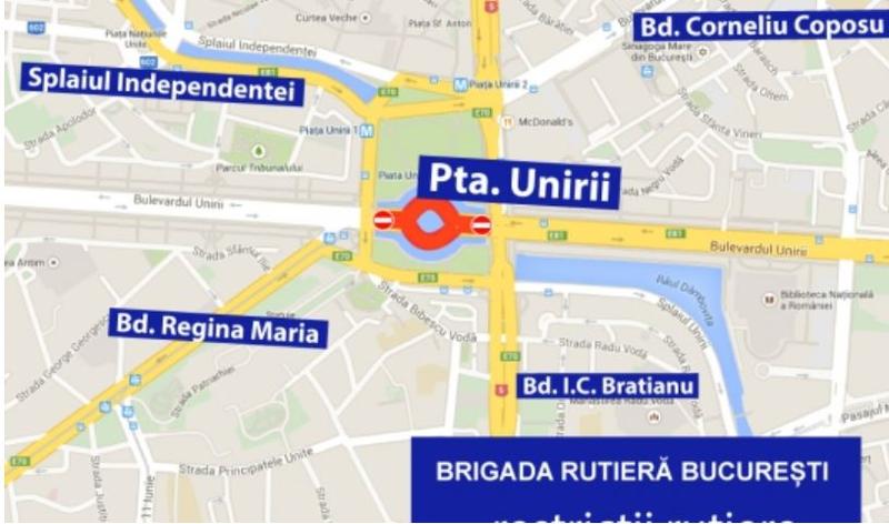Restrictii Unirii, Foto: Brigada Rutiera Bucuresti