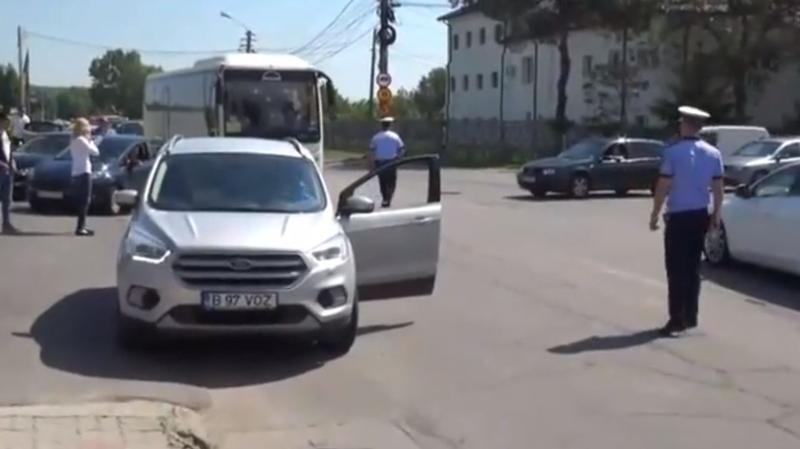 Politia restrictioneaza intrarea in Targoviste din cauza mitingului PSD, Foto: Captura Facebook