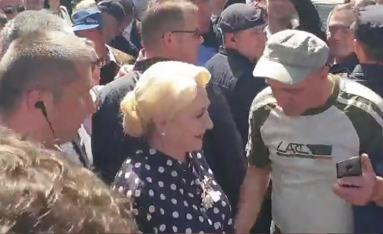 Viorica Dancila, la Novaci, Foto: Captura Mediafax