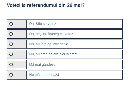 Sondaj referendum 26 mai, Foto: Hotnews