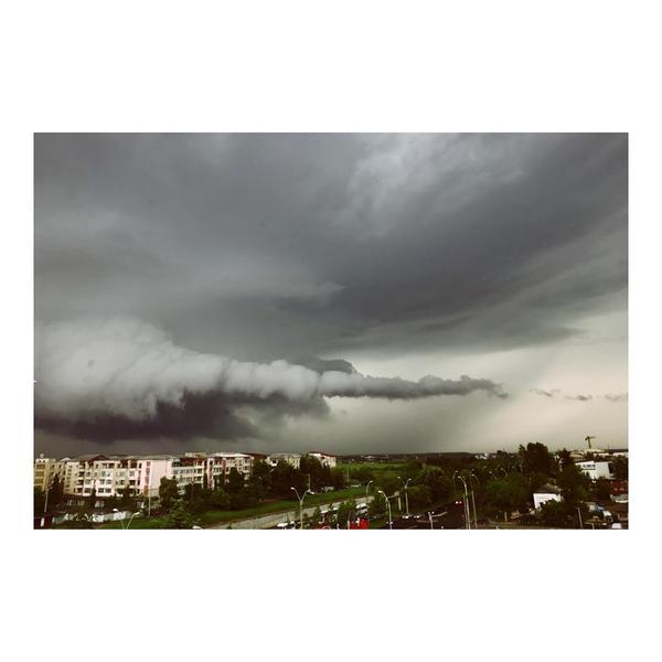 Tornada pe orizontală Baia Mare, Foto: Facebook Paul Ursachi