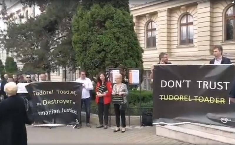 Protest Tudorel Toader, Foto: Captura Facebook