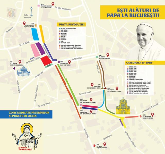 Restrictiile din timpului vizitei Papei la Bucuresti, Foto: Departamentul pentru Situatii de Urgenta