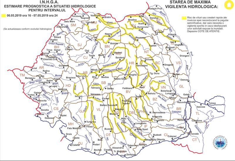 Cod galben de inundatii, Foto: inhga.ro