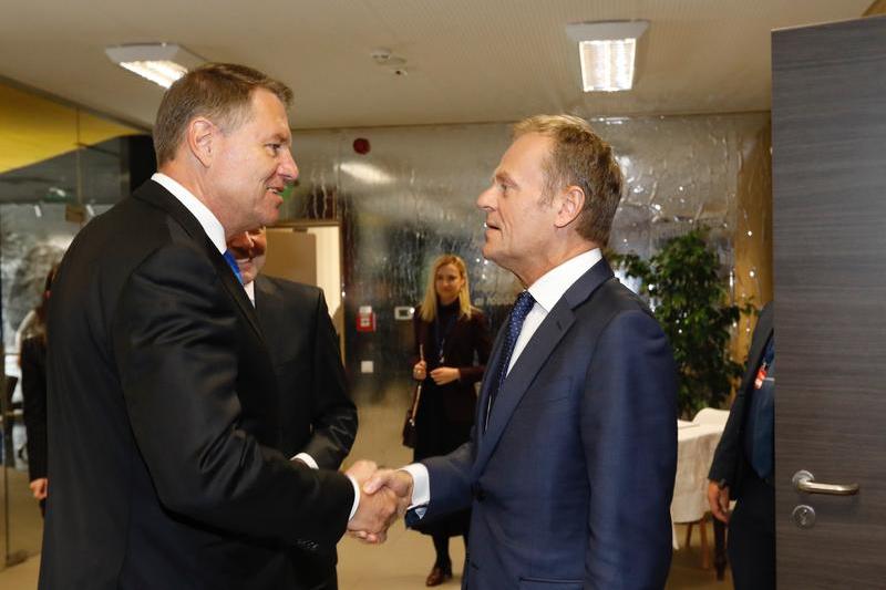Klaus Iohannis și Donald Tusk, Foto: Consiliul European