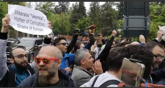 Protestatari Dancila Cluj, Foto: Captura video