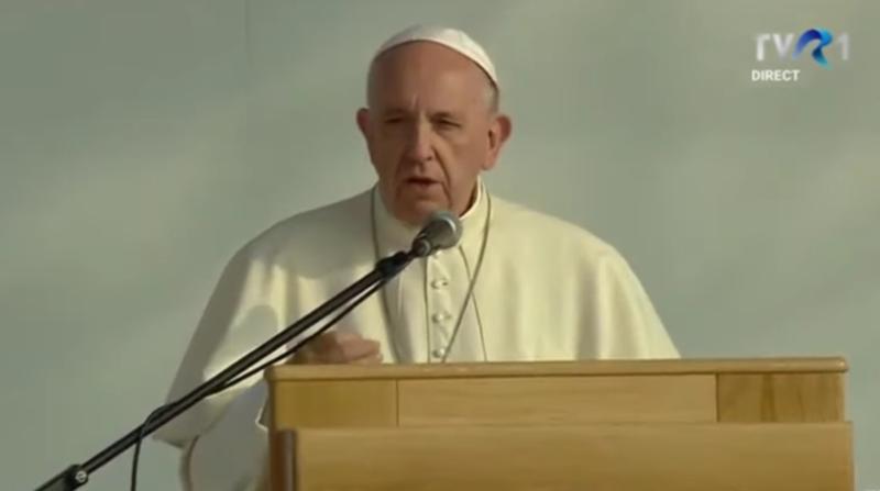 Papa Francisc, discurs la Iasi, Foto: Captura TVR