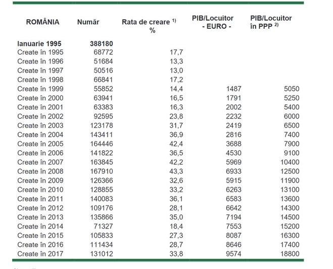 Numarul intreprinderilor nou create, Foto: INS