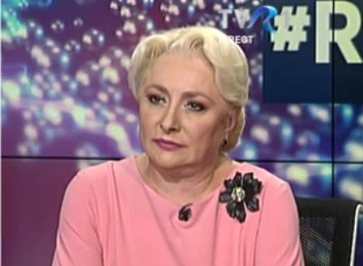 Viorica Dancila la TVR, Foto: Captura TVR1