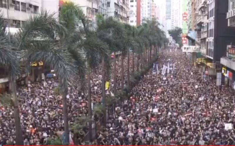 Protest Hong Kong, Foto: Captura YouTube