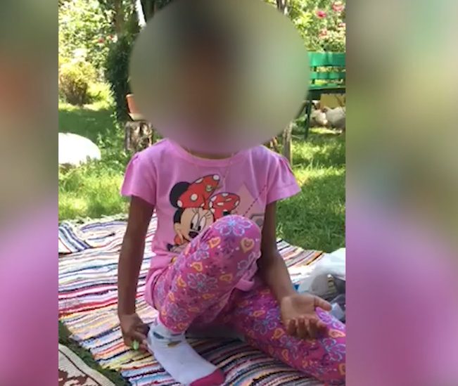 fetita de 8 ani din Mehedinti, Foto: Captura video