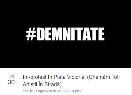 protest artisti, Foto: Captura Facebook