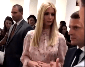 Ivanka Trump alaturi de Macron, Foto: Captura video