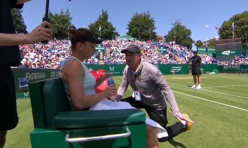 Simona Halep și Daniel Dobre, Foto: Digi Sport