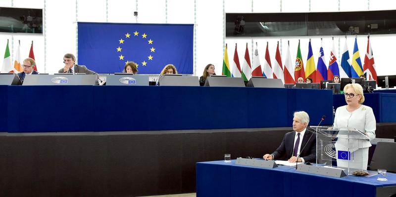 Dancila în Parlamentul European, Foto: gov.ro