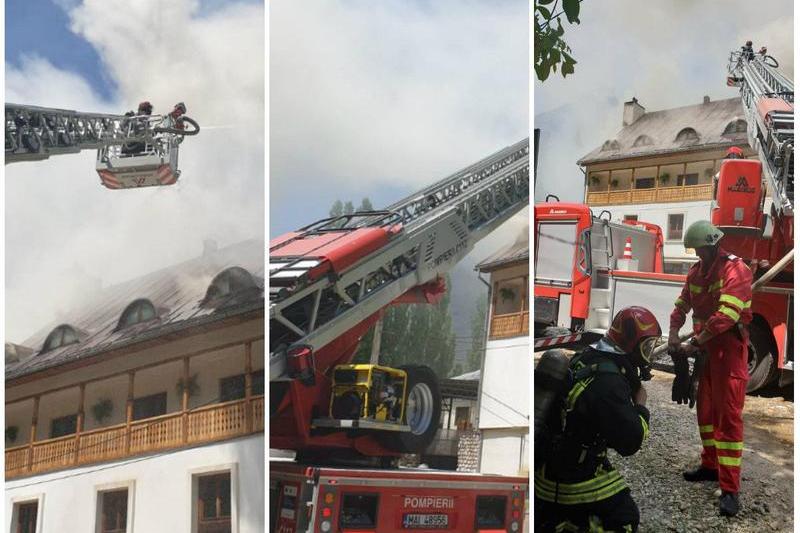 incendiu manastirea Râmeț, Foto: ISU Alba