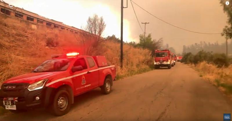 Incendiu in insula Evia, Foto: Captura YouTube