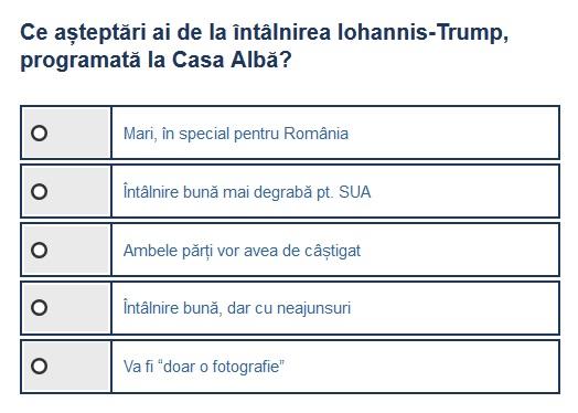 Sondaj Iohannis Trump, Foto: Hotnews